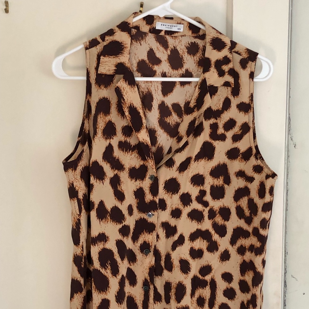 Equipment Sleeveless Button Down
